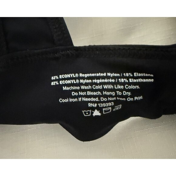 Womens M Everlane Renew Black Triangle Bikini Top With Adjustable Back Tie NWOT - Picture 5 of 6